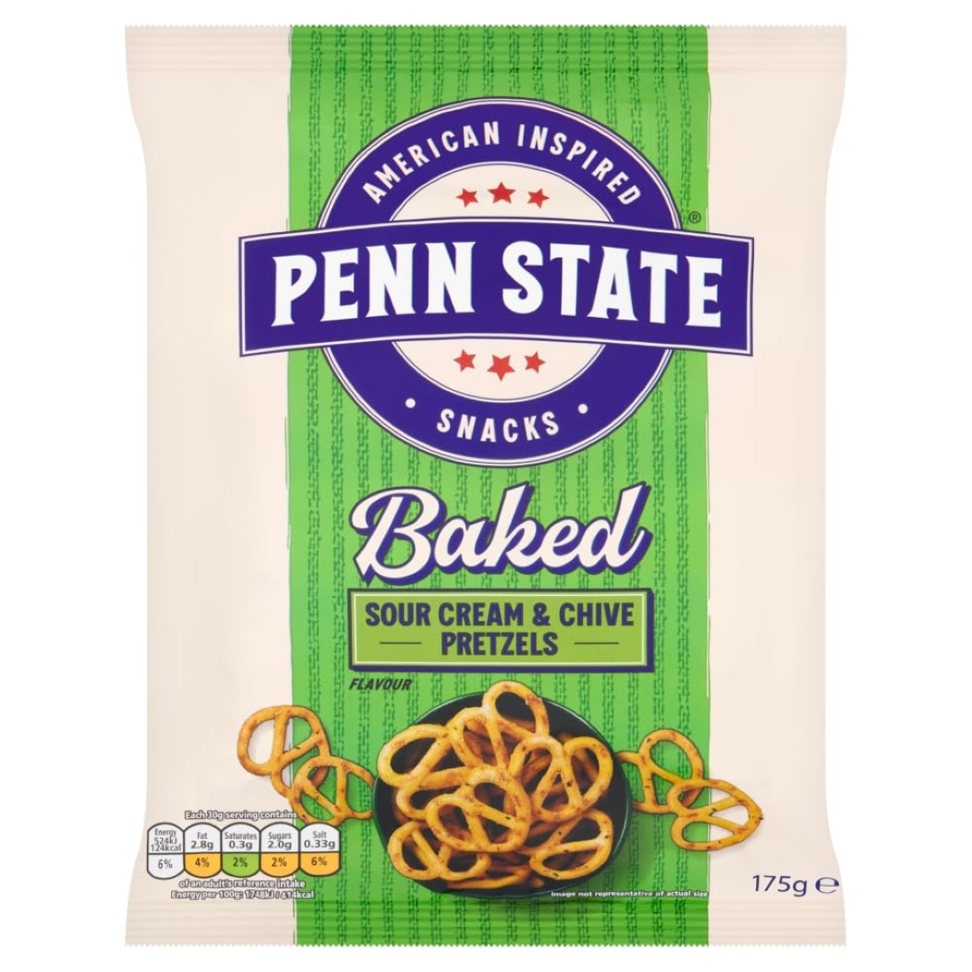 PENNSTATE PRETZELS SOUR CREAM N CHIVE 175G